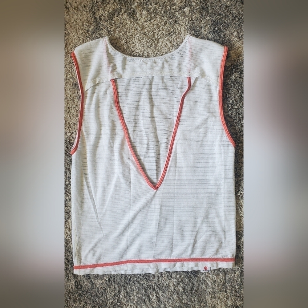 VIMMIA open Back Yoga Sporty Tank Top Orange Trim